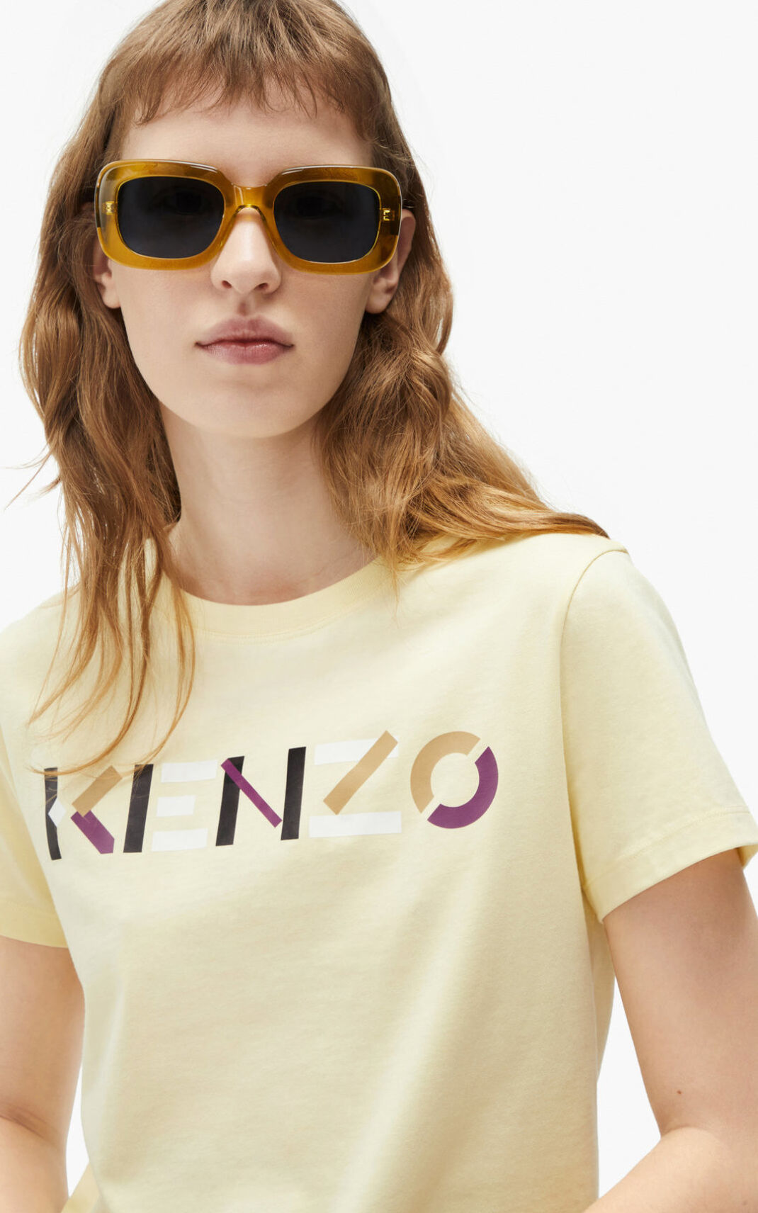 Kenzo with multicoloured logo T-shirts Dame - Hvide DK-780882